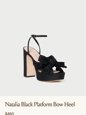 Loeffler Randall Black Platform Bow Sandal